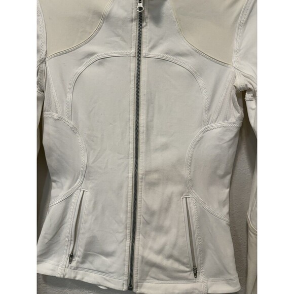 Lululemon Women Jacket 4 White Forme Nylon Spandex Activewear Long Sleeve - Picture 5 of 7